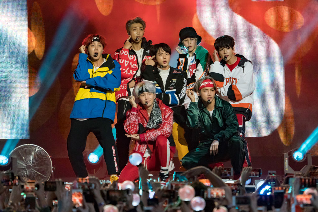 Korean K-pop band 'BTS' are seen at 'Jimmy Kimmel Live'