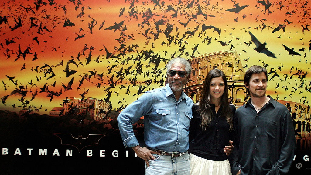 'Batman Begins' stars Morgan Freeman, Katie Holmes, and Christian Bale