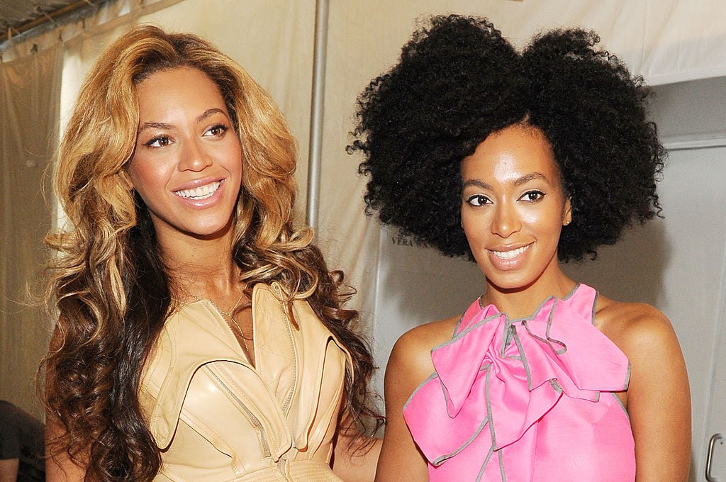 Beyoncé and Solange Knowles at a fashion show in 2011