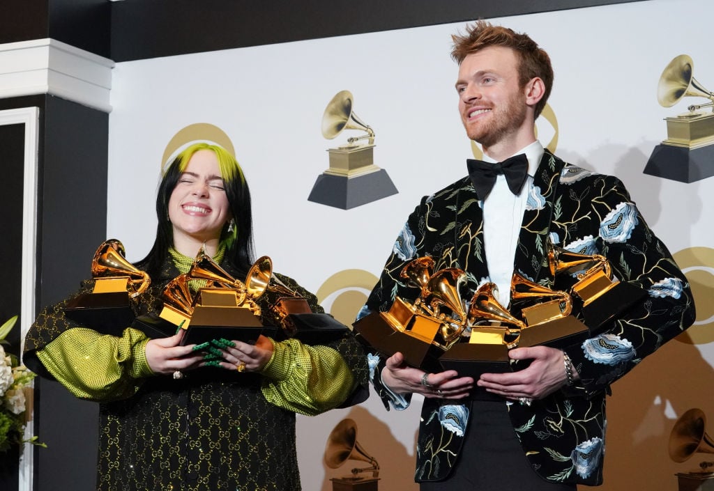 Billie Eilish and Finneas O'Connell during the 62nd Annual GRAMMY Awards