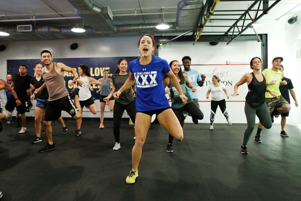 Cara Maria Sorbello leads a class during 'The Challenge XXX': Ultimate Fan Experience