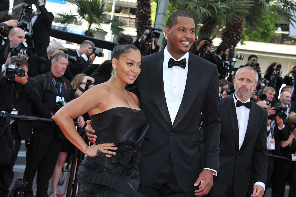 Carmelo and La La Anthony at the 'Loving' premiere