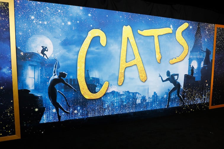 Poster at the Cats world premiere