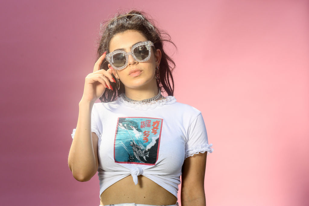 Charli XCX poses for a portrait backstage at Hard Summer Music Festival