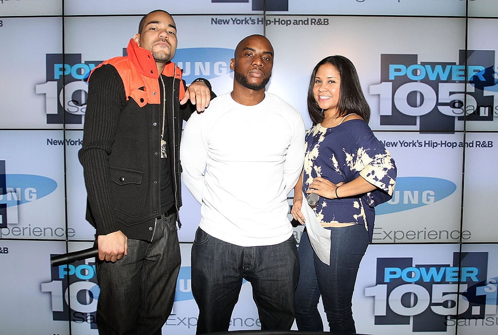 Power 105's DJ Envy, Charlamagne Tha God and Angela Yee on the red carpet in 2010
