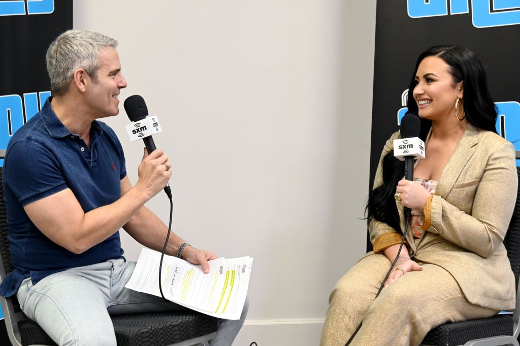 Demi Lovato and Andy Cohen