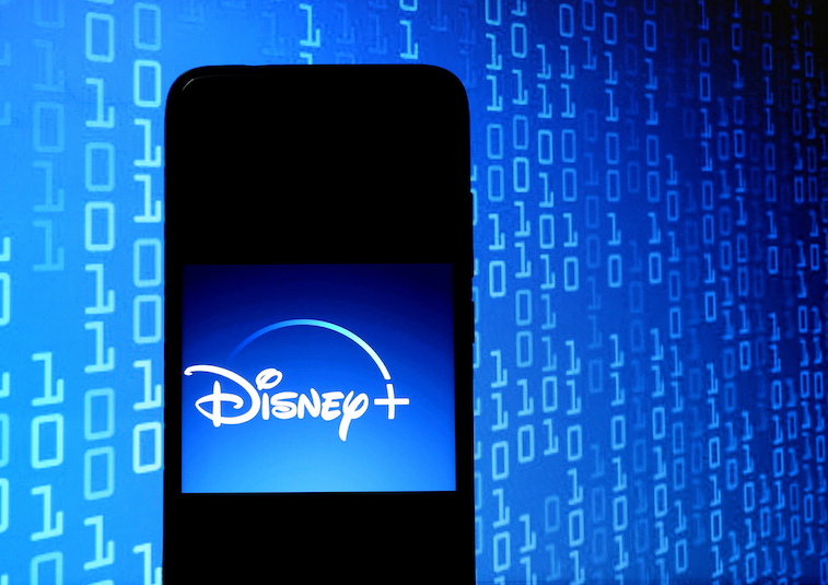 Disney+ logo on a phone screen