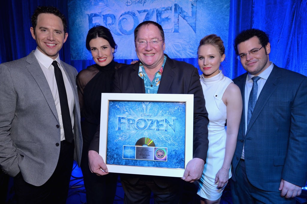 Executive producer John Lasseter and the cast of Disney's 'Frozen'