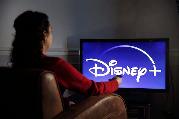 Disney+ logo shown on a television screen