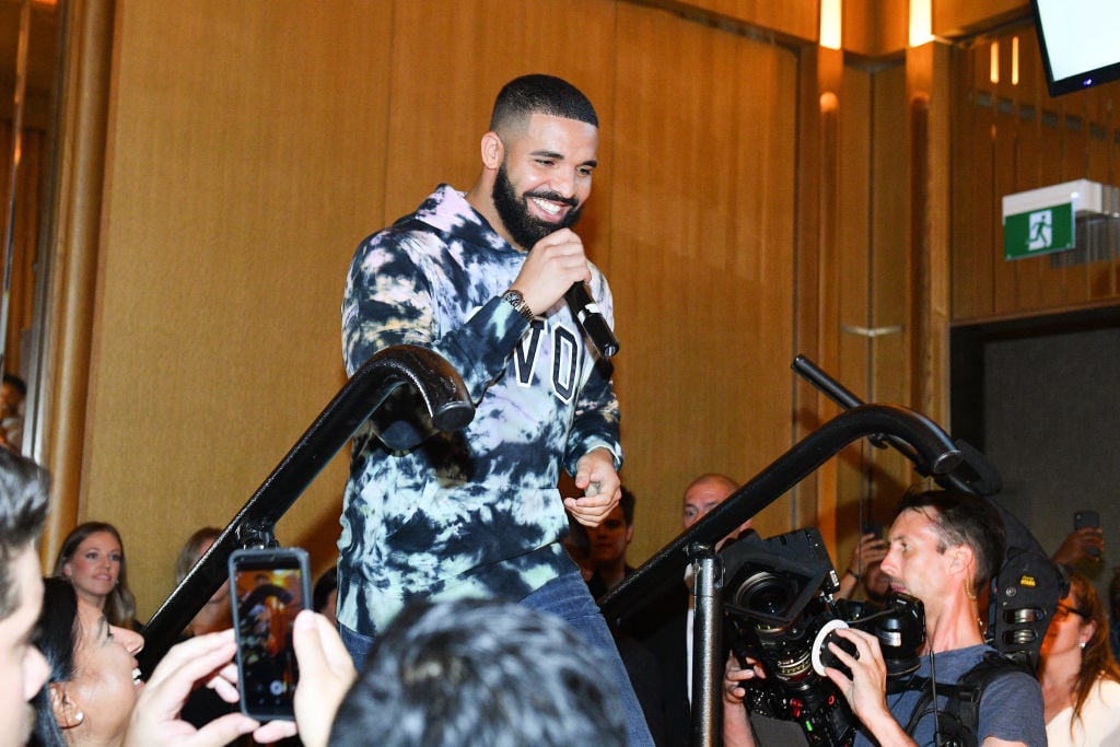 Drake speaking at the Uninterrupted Canada Launch