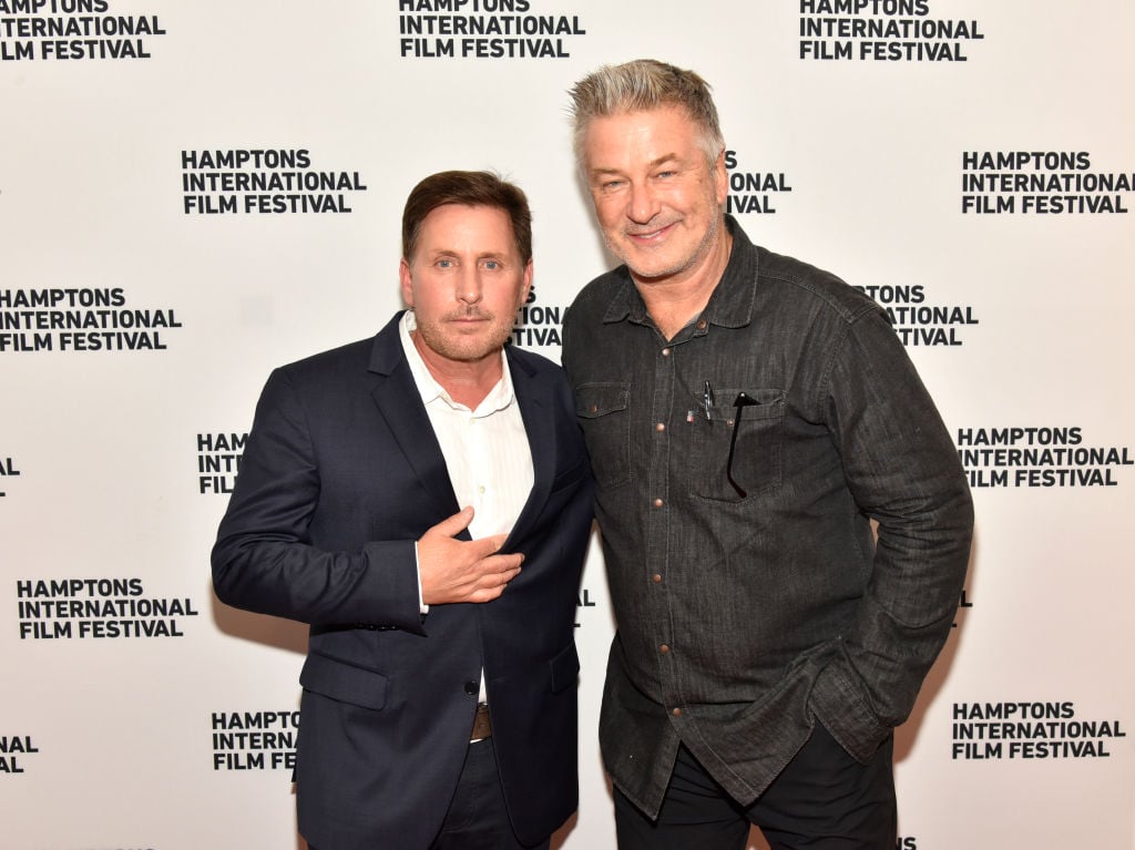 Emilio Estevez and Alec Balwin at 'Conversation with Emilio Estevez' on Oct. 6, 2018