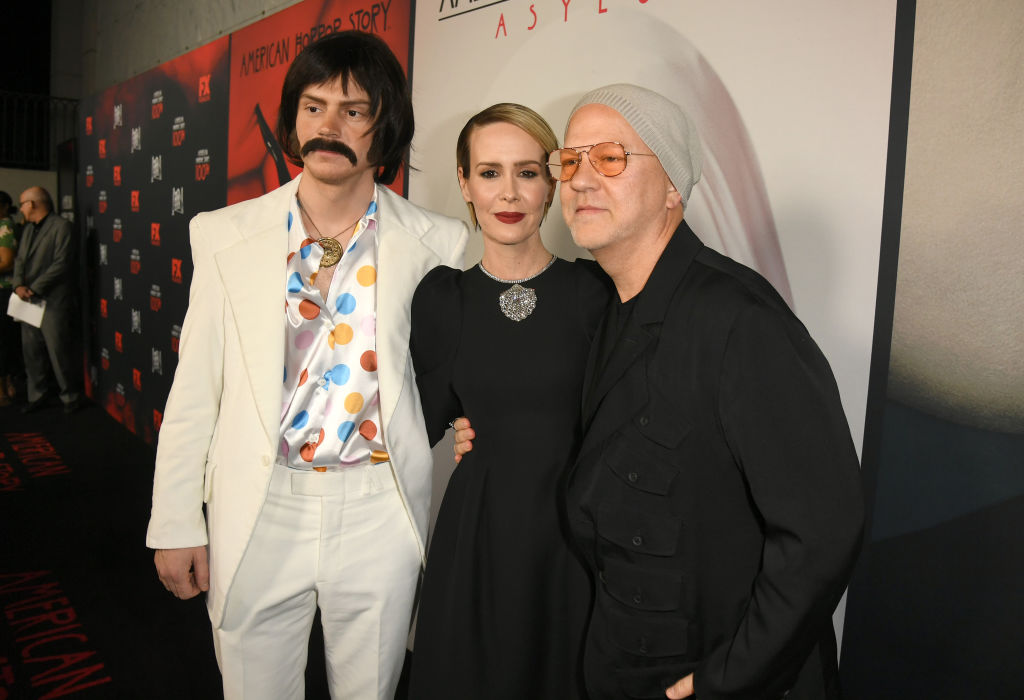 Evan Peters, Sarah Paulson, and Ryan Murphy attend FX's "American Horror Story" 100th Episode Celebration at Hollywood Forever on October 26, 2019 in Hollywood, California.