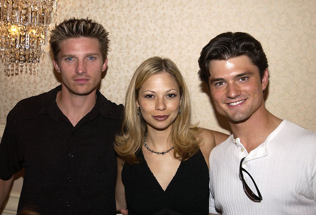 Steve Burton, Tamara Braun and Chad Brannon at a 'General Hospital' fan event in 2002 