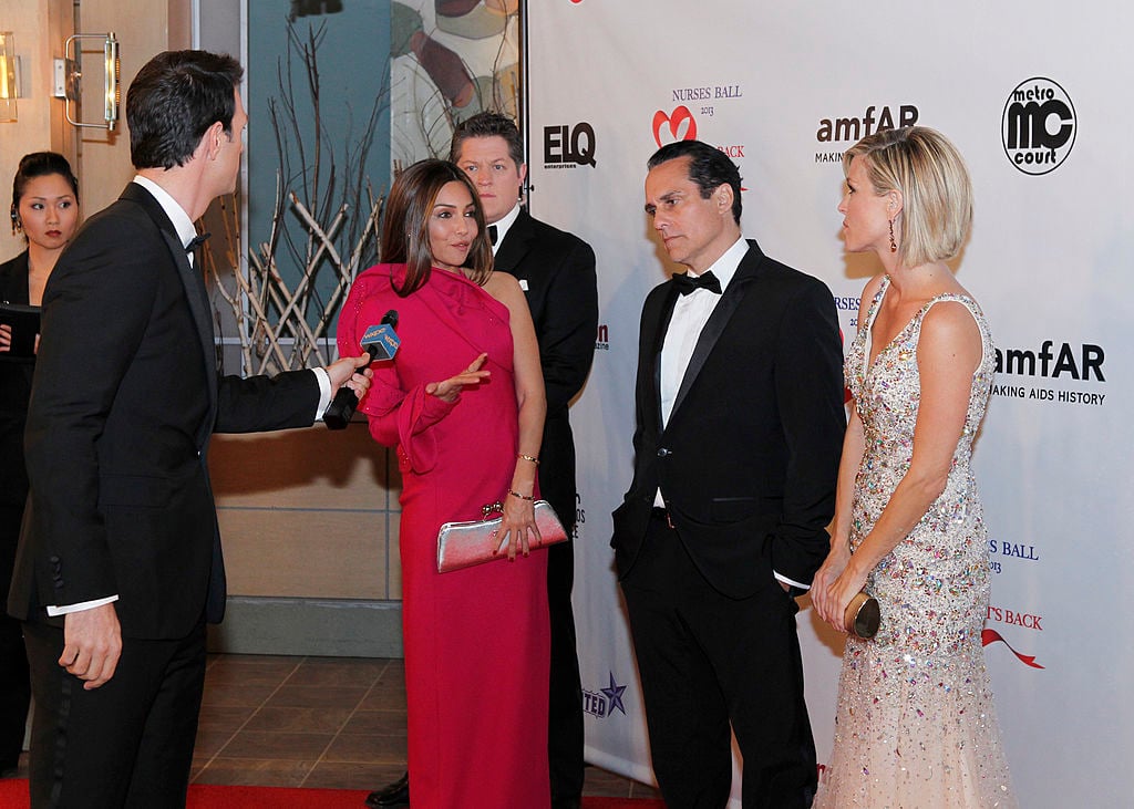 Vanessa Marcil, Derk Cheetwood, Maurice Benard, and Laura Wright on 'General Hospital' in 2013