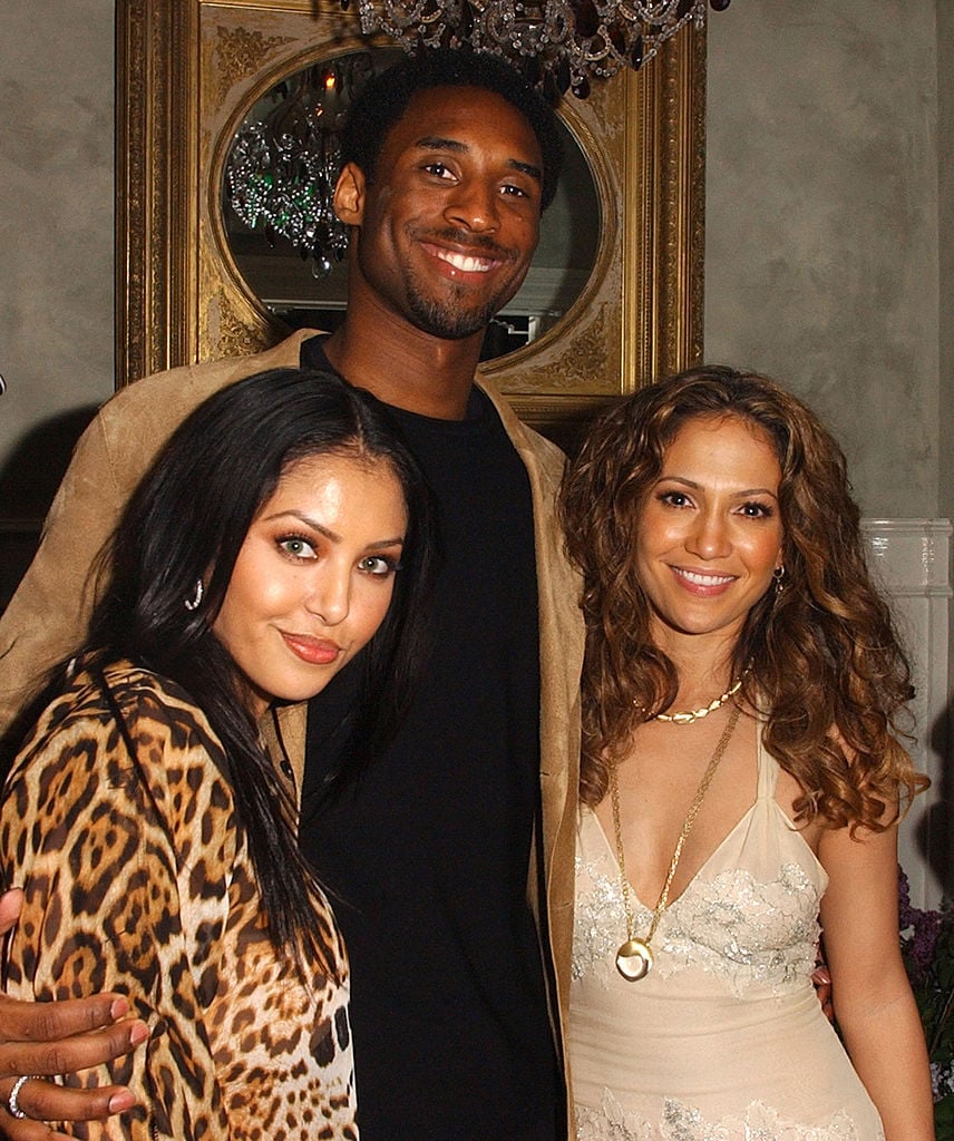 Kobe Bryant and his wife, Vanessa, at the opening of Jennifer Lopez's restaurant "Madre's" in 2002