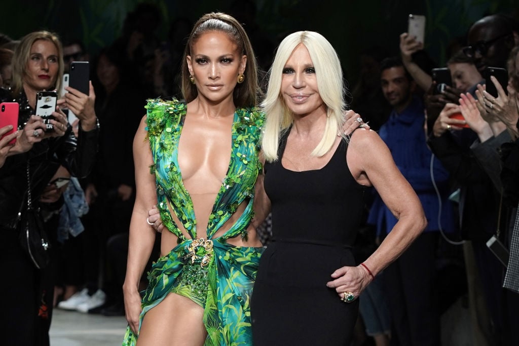 Jennifer Lopez and Donatella Versace