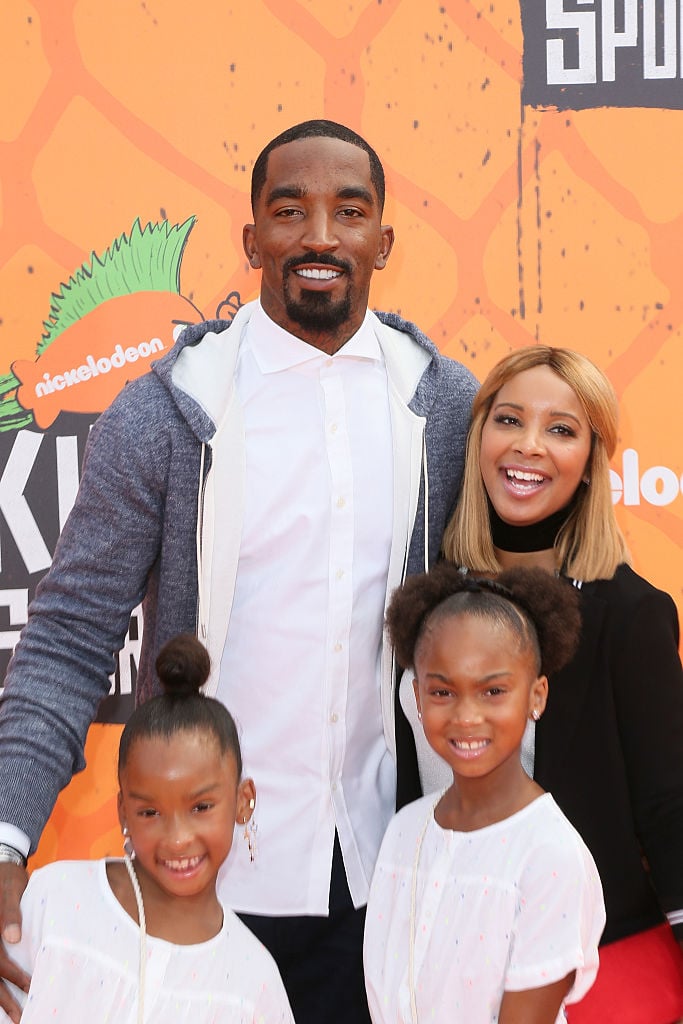 J.R. Smith and Jewel Smith with their children