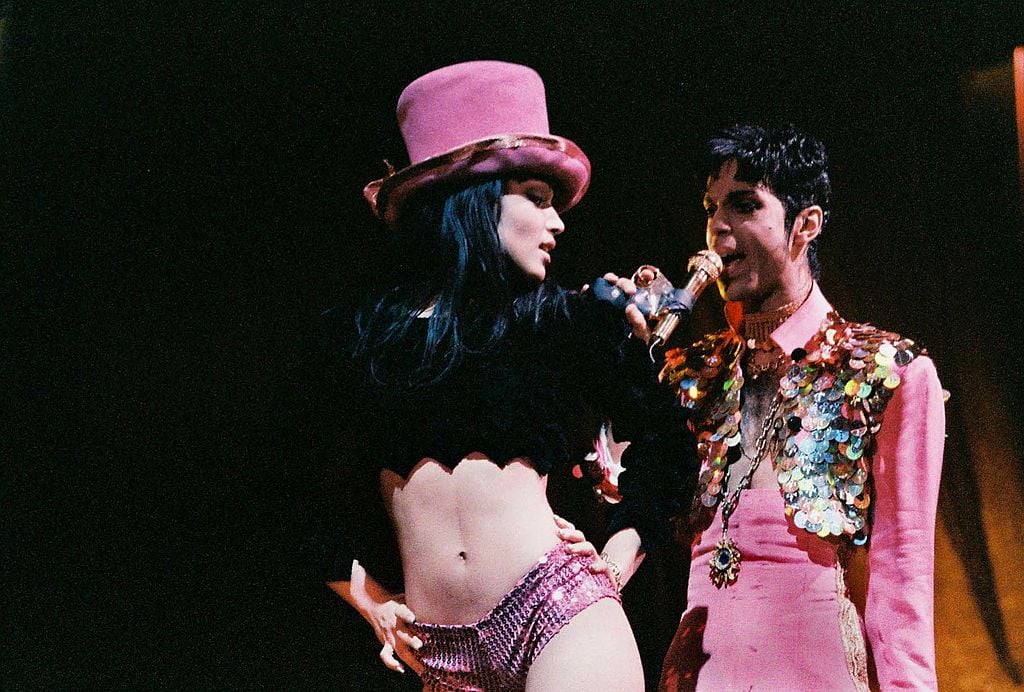 Prince and first wife, Mayte Garcia, in concert