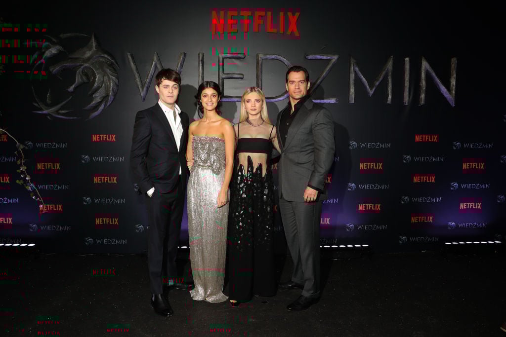 Joey Batey, Anya Chalotra, Freya Allan, and Henry Cavill of The Witcher
