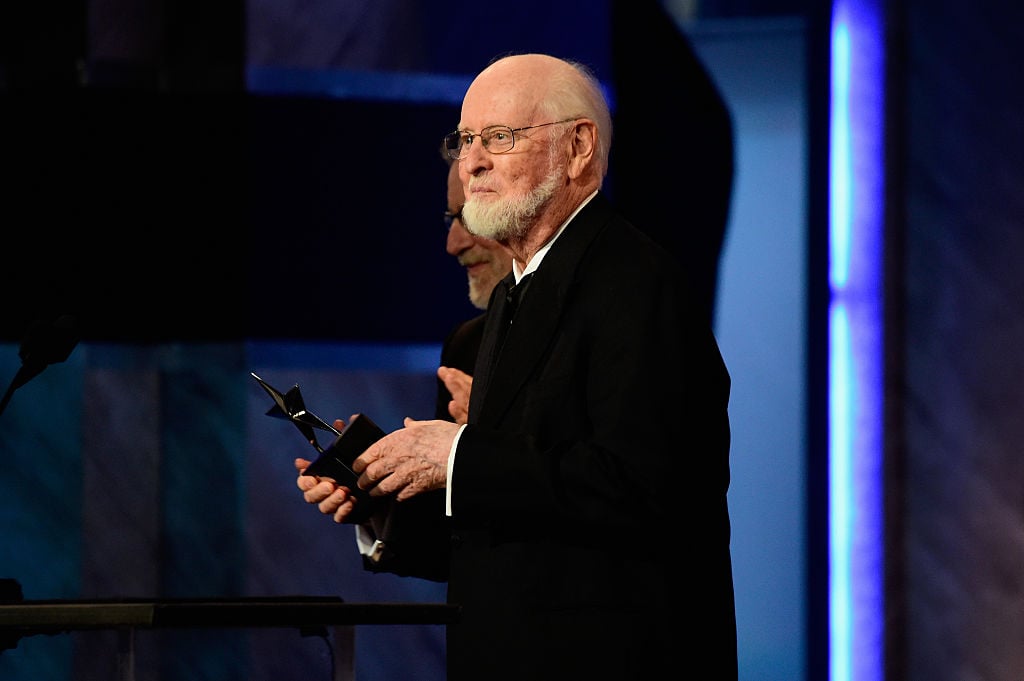 John Williams, the composer for the 'Star Wars' franchise, accepting a Life Achievement award