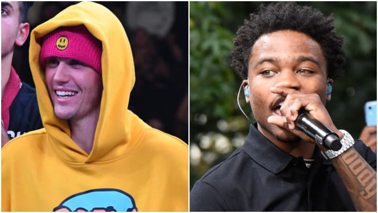 (L-R) Justin Bieber, Roddy Ricch