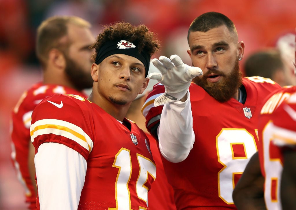 Kansas City Chiefs Patrick Mahomes and Travis Kelce