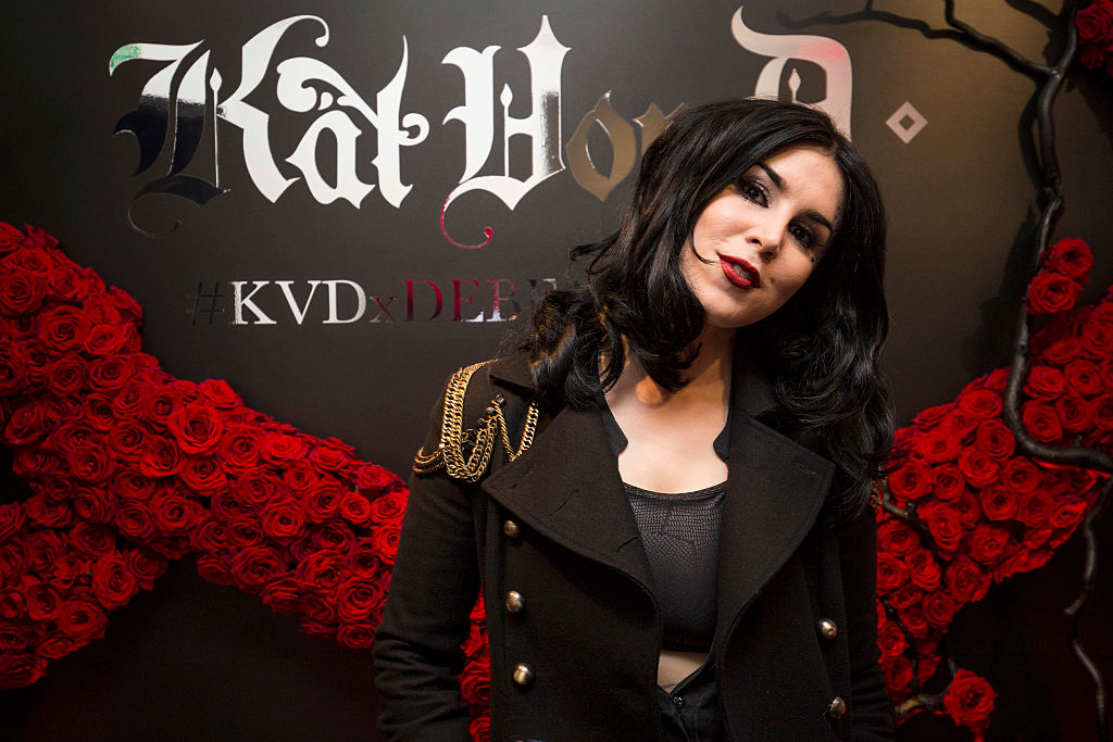 Tattoo artist and television personality Kat Von D attends an influencer launch of the new Kat Von D Beauty range at 15 Bateman Street on October 7, 2016 in London, England