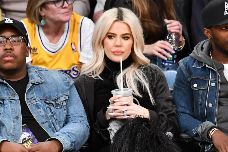 Khloe Kardashian at a basketball game