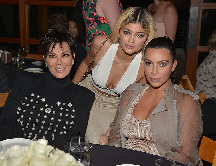 Kim Kardashian West with Kris Jenner and Kylie Jenner