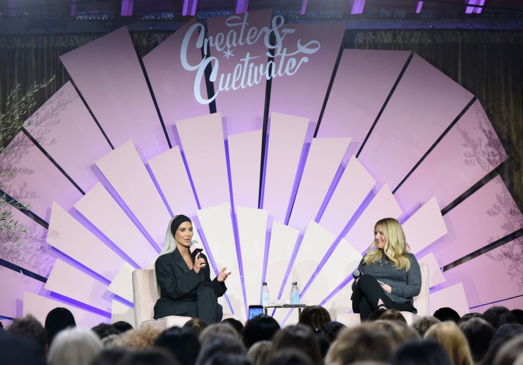 Kim Kardashian and Allison Statter at the Create & Cultivate Los Angeles conference