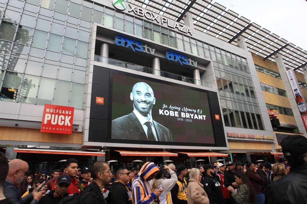 Kobe Bryant Tribute is seen on January 26, 2020