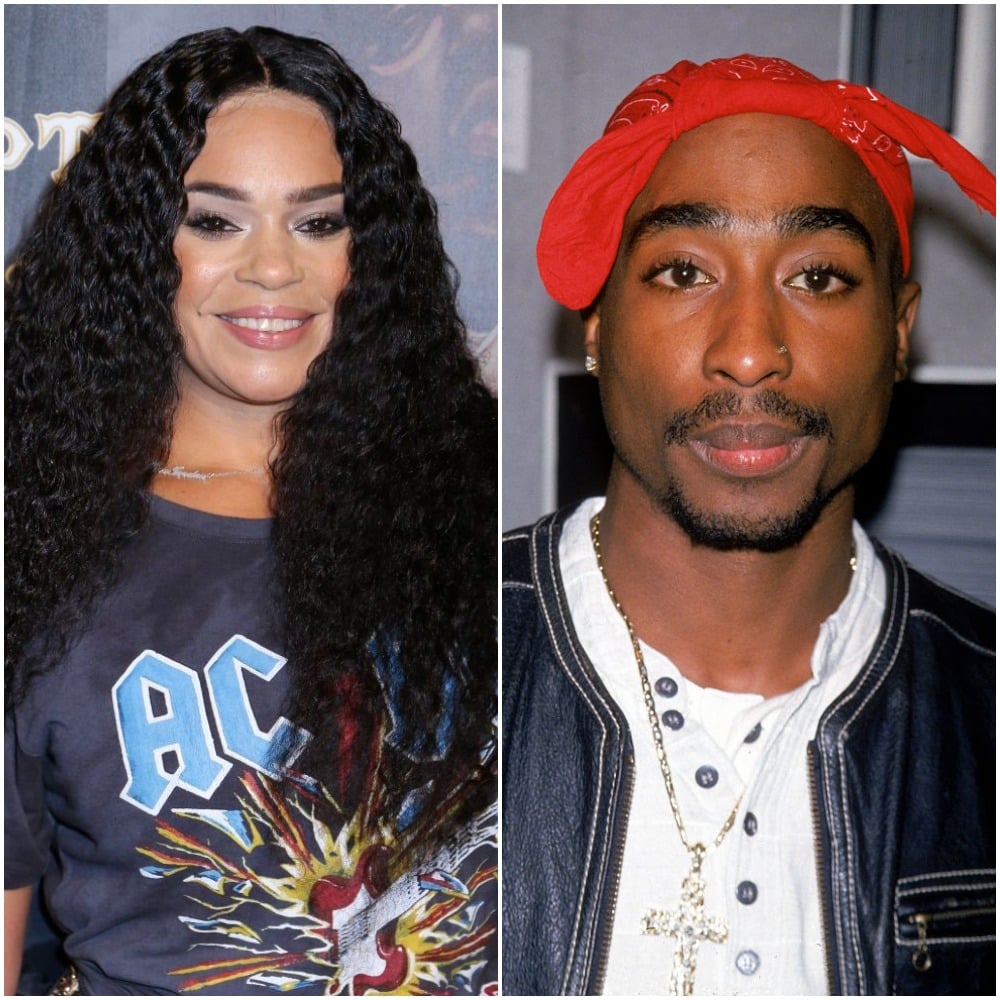 (L) Faith Evans,  (R) Tupac Shakur