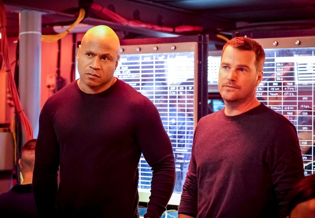 LL Cool J and Chris O'Donnell on the set of NCIS: Los Angeles. | Bill Inoshita/CBS via Getty Images