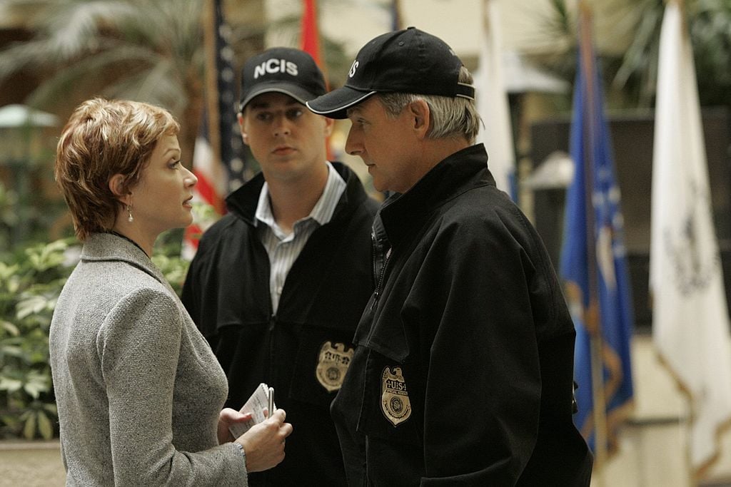 Lauren Holly, Sean Murray, and Mark Harmon on NCIS | Cliff Lipson/CBS Photo Archive via Getty Images