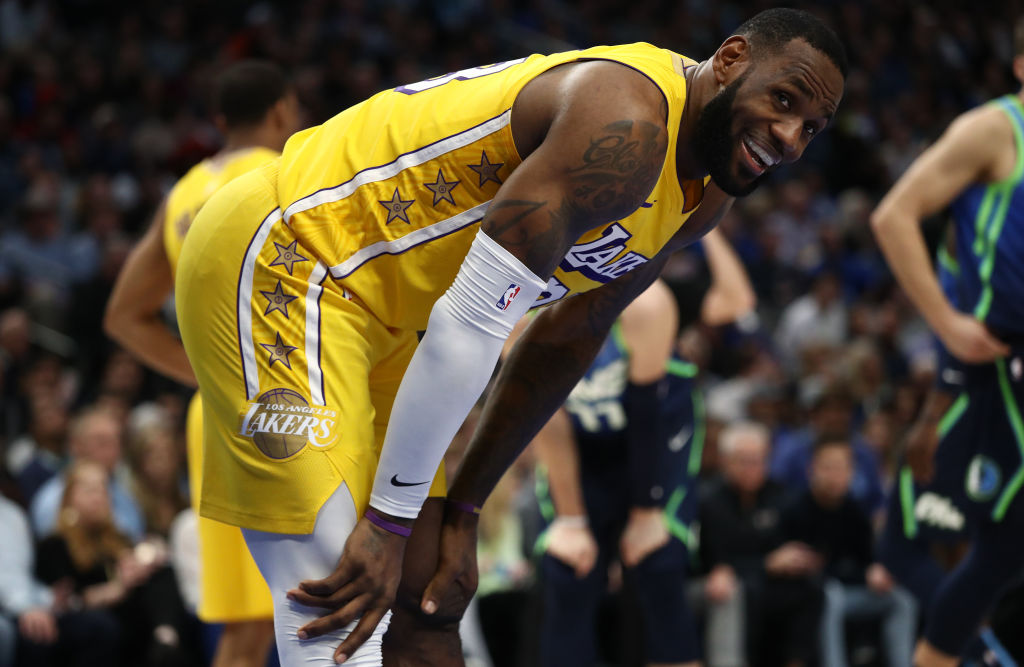 LeBron James of the Los Angeles Lakers