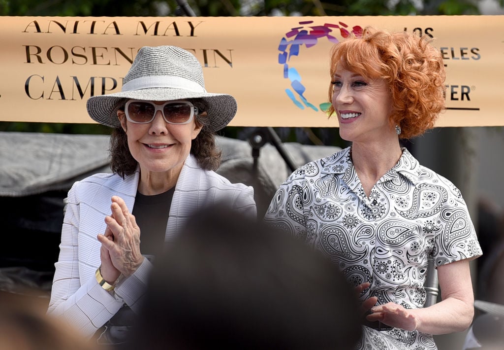Lily Tomlin and Kathy Griffin attend the grand opening of the Los Angeles LGBT Center's Anita May Rosenstein Campus