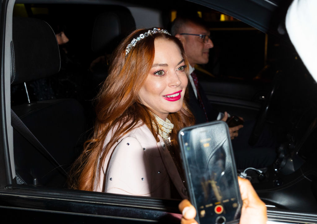 Lindsay Lohan out and about on Oct. 25, 2019 in New York City