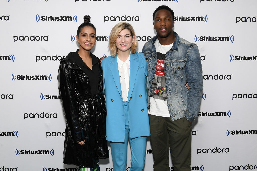 Mandip Gill, Jodie Whittaker, and Tosin Cole of 'Doctor Who': Spyfall Part Two