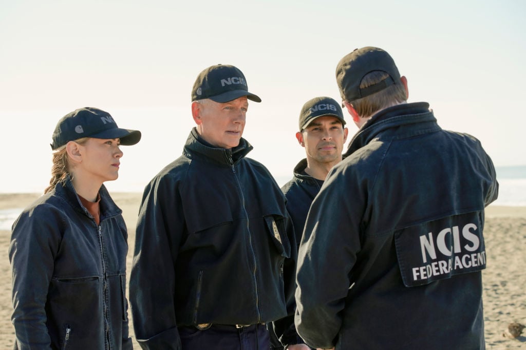 Mark Harmon with the NCIS cast |  Cory Osborne/CBS via Getty Images