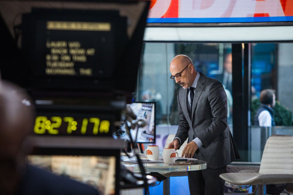 Matt Lauer on set