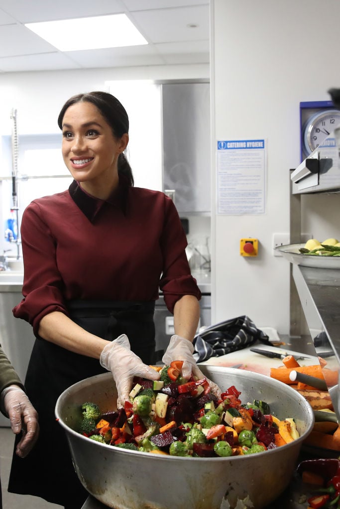 Meghan Markle, Duchess of Sussex, at the Hubb Community Kitchen on Nov. 21, 2018