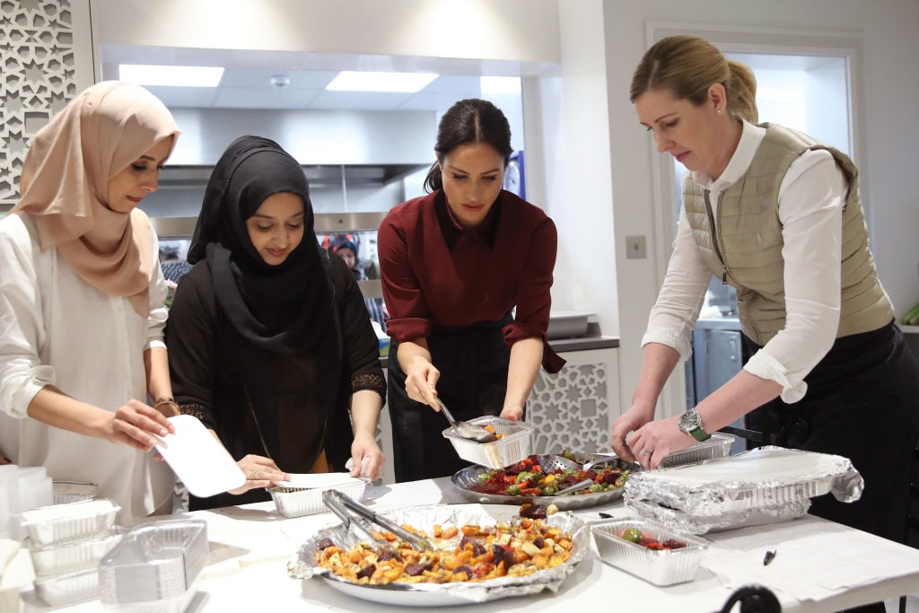 Meghan Markle, Duchess of Sussex, visits the Hubb Community Kitchen on Nov. 21, 2018