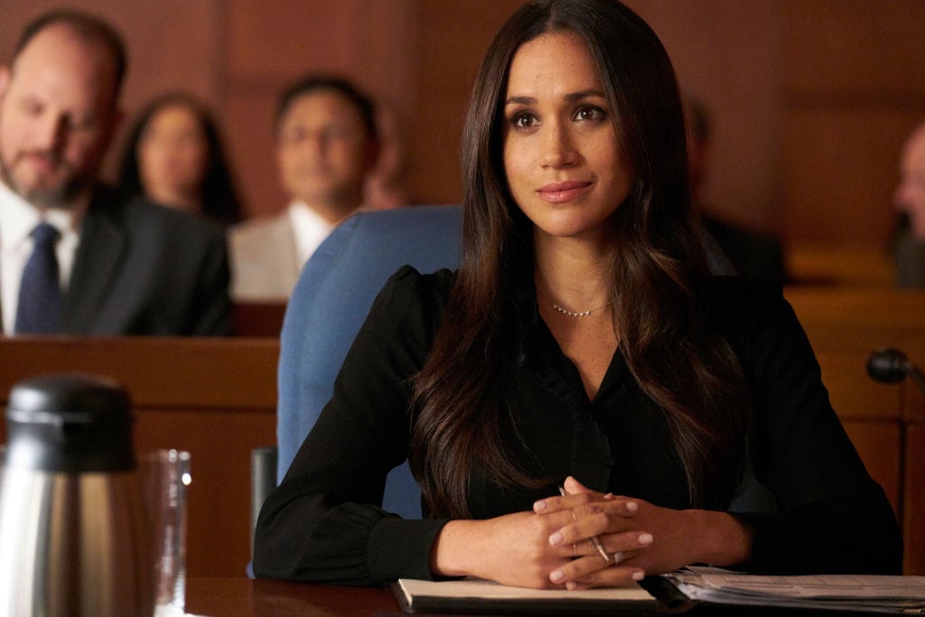 Meghan Markle Suits: Pictured here, Meghan Markle as Rachel Zane on 'Suits.'