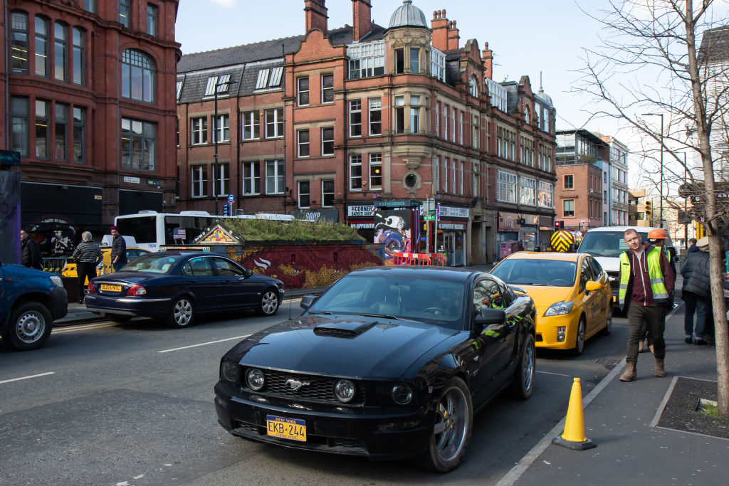 A view of the set of the new Spider-Man spin off film "Morbius" on March 26, 2019 in Manchester, England.