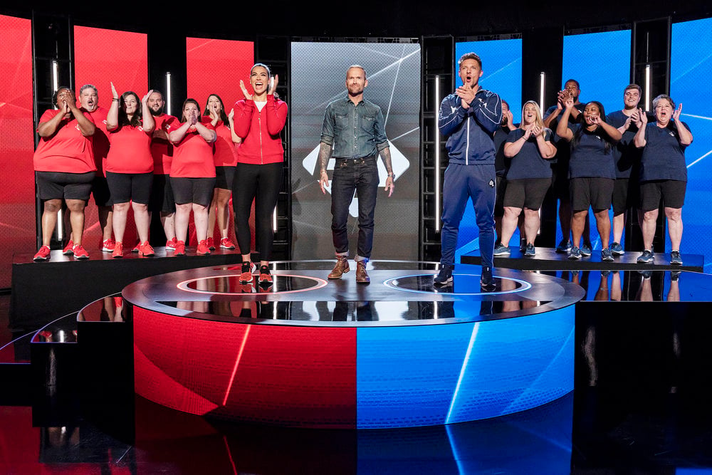 'The Biggest Loser' Reboot Contestants  (l-r) PhiXavier Holms, James DiBattista, Kristi McCart, Domenico Bruggelis, Teri Aguiar, Katarina Bouton, Erica Lugo, Bob Harper, Steve Cook, Megan Hoffman, Robert Richardson II, Dolores Tomorrow, Micah Collum, Kim Emami-Davis