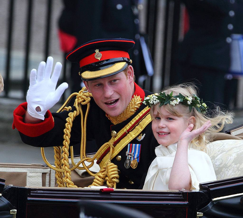 Prince Harry and Lady Louise Windsor at Prince William and Kate Middleton's wedding