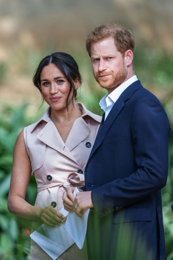 Prince Harry, Duke of Sussex and Meghan, the Duchess of Sussex arrive at the British High Commissioner residency in Johannesburg