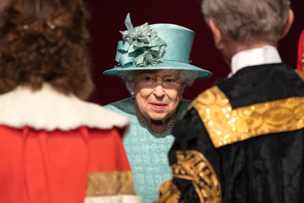 Queen Elizabeth II after delivering the Queen's Speech
