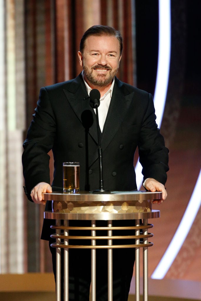 Ricky Gervais at the Golden Globes