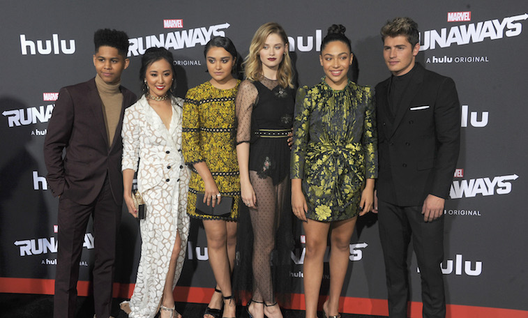 The cast of Marvel's 'Runaways' on the red carpet